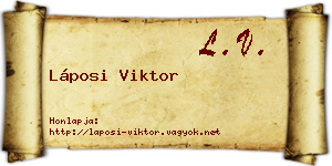 Láposi Viktor névjegykártya